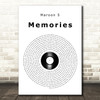 Maroon 5 Memories Vinyl Record Song Lyric Art Print