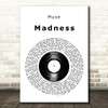 Muse Madness Vinyl Record Song Lyric Art Print