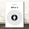 Jacquees Who's Vinyl Record Song Lyric Art Print