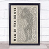 Michael Jackson Man In The Mirror Shadow Song Lyric Quote Print