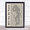 Michael Jackson Will You Be There Shadow Song Lyric Quote Print
