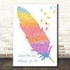 Alison Krauss When You Say Nothing At All Watercolour Feather & Birds Song Lyric Art Print