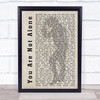 Michael Jackson You Are Not Alone Shadow Song Lyric Quote Print