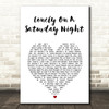 Hootie & the Blowfish Lonely On A Saturday Night White Heart Song Lyric Art Print