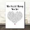 Bruno Major The First Thing You See White Heart Song Lyric Art Print