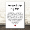 Debby Boone You Light Up My Life White Heart Song Lyric Art Print