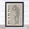 Michael Jackson Got to Be There Shadow Song Lyric Quote Print