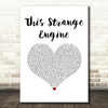 Marillion This Strange Engine White Heart Song Lyric Art Print