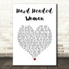 Elvis Presley Hard Headed Woman White Heart Song Lyric Art Print