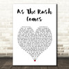 Motorcycle As The Rush Comes White Heart Song Lyric Art Print