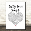 Paul McCartney & Wings Silly Love Songs White Heart Song Lyric Art Print