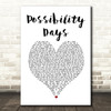 Counting Crows Possibility Days White Heart Song Lyric Art Print