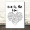 Mike + The Mechanics Out Of The Blue White Heart Song Lyric Art Print