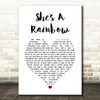 The Rolling Stones She's A Rainbow White Heart Song Lyric Art Print