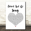 Frank Turner Love Ire & Song White Heart Song Lyric Art Print