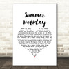 Cliff Richard Summer Holiday White Heart Song Lyric Art Print