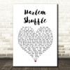 Bob & Earl Harlem Shuffle White Heart Song Lyric Art Print