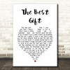 Barbra Streisand The Best Gift White Heart Song Lyric Art Print