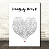 Bruce Springsteen Hungry Heart White Heart Song Lyric Art Print