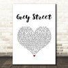 Dave Matthews Band Grey Street White Heart Song Lyric Art Print
