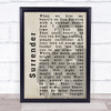 Elvis Presley Surrender Face Shadow Song Lyric Quote Print