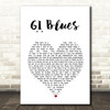 Elvis Presley G.I. Blues White Heart Song Lyric Art Print