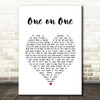 Hall & Oates One on One White Heart Song Lyric Art Print