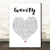 Sara Bareilles Gravity White Heart Song Lyric Art Print