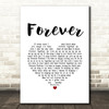 Beach Boys Forever White Heart Song Lyric Art Print