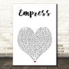 RAY BLK Empress White Heart Song Lyric Art Print
