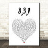 Lisa Stansfield 8,3,1 White Heart Song Lyric Art Print