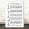 Russell Watson Where My Heart Will Take Me White Script Song Lyric Art Print