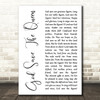 English National Anthem God Save The Queen White Script Song Lyric Art Print