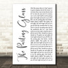 The High Kings The Parting Glass White Script Song Lyric Art Print