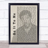 Lionel Richie Do It To Me Shadow Song Lyric Quote Print