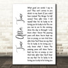 Rod Stewart Time After Time White Script Song Lyric Art Print