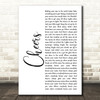 Gary Portnoy, Judy Hart-Angelo Cheers Theme White Script Song Lyric Art Print