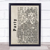 Elvis Presley Party Face Shadow Song Lyric Quote Print