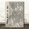 Bob Dylan The Man in Me Shadow Song Lyric Quote Print