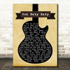The Miracles Ooh Baby Baby Black Guitar Song Lyric Art Print