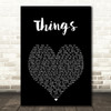 Robbie Williams Things Black Heart Song Lyric Art Print