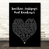 Lesley Gore Sunshine, Lollipops And Rainbows Black Heart Song Lyric Art Print