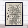Bryan Adams This Time Shadow Song Lyric Quote Print