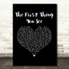 Bruno Major The First Thing You See Black Heart Song Lyric Art Print