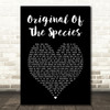 U2 Original Of The Species Black Heart Song Lyric Art Print