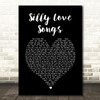 Paul McCartney and Wings Silly Love Songs Black Heart Song Lyric Art Print