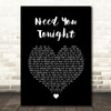 INXS Need You Tonight Black Heart Song Lyric Art Print