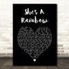 The Rolling Stones She's A Rainbow Black Heart Song Lyric Art Print