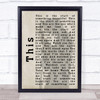 Ed Sheeran This Shadow Song Lyric Quote Print