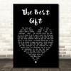 Barbra Streisand The Best Gift Black Heart Song Lyric Art Print